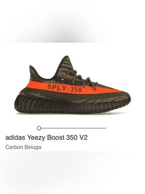 adidas YEEZY BOOST 350 V2 'CARBON BELUGA' Men 9.5